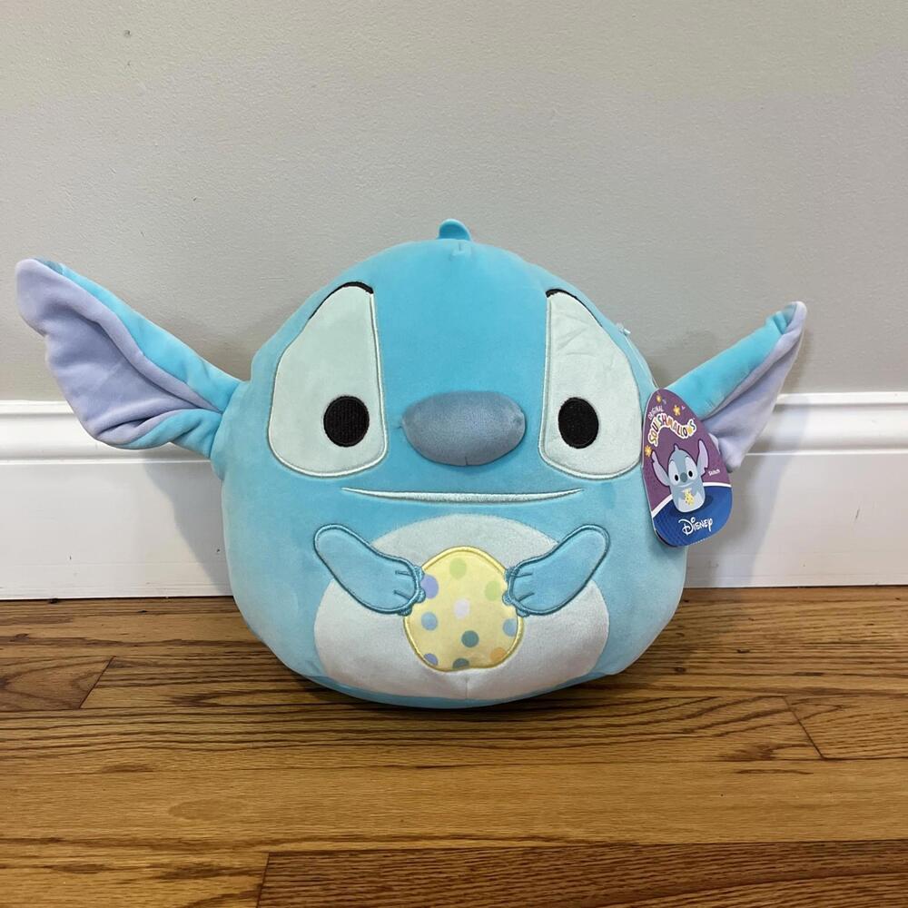 10”SQUISHMALLOWS Disneys Stitch W/Easter Egg RARE Exclusive 2023